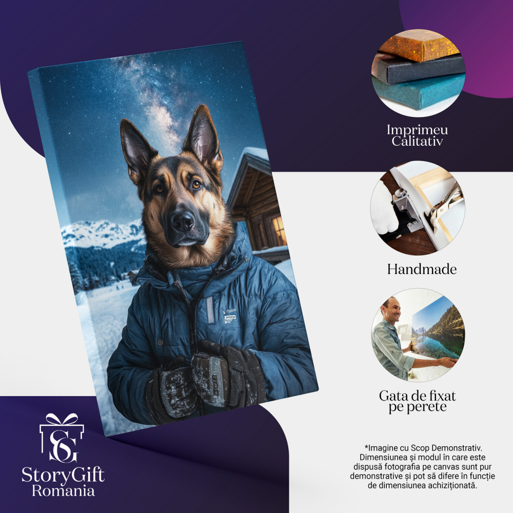 Tablou Canvas Personalizat Drumeție la Polul Nord cu Geacă de Iarnă
Marime 120x80CM [4]