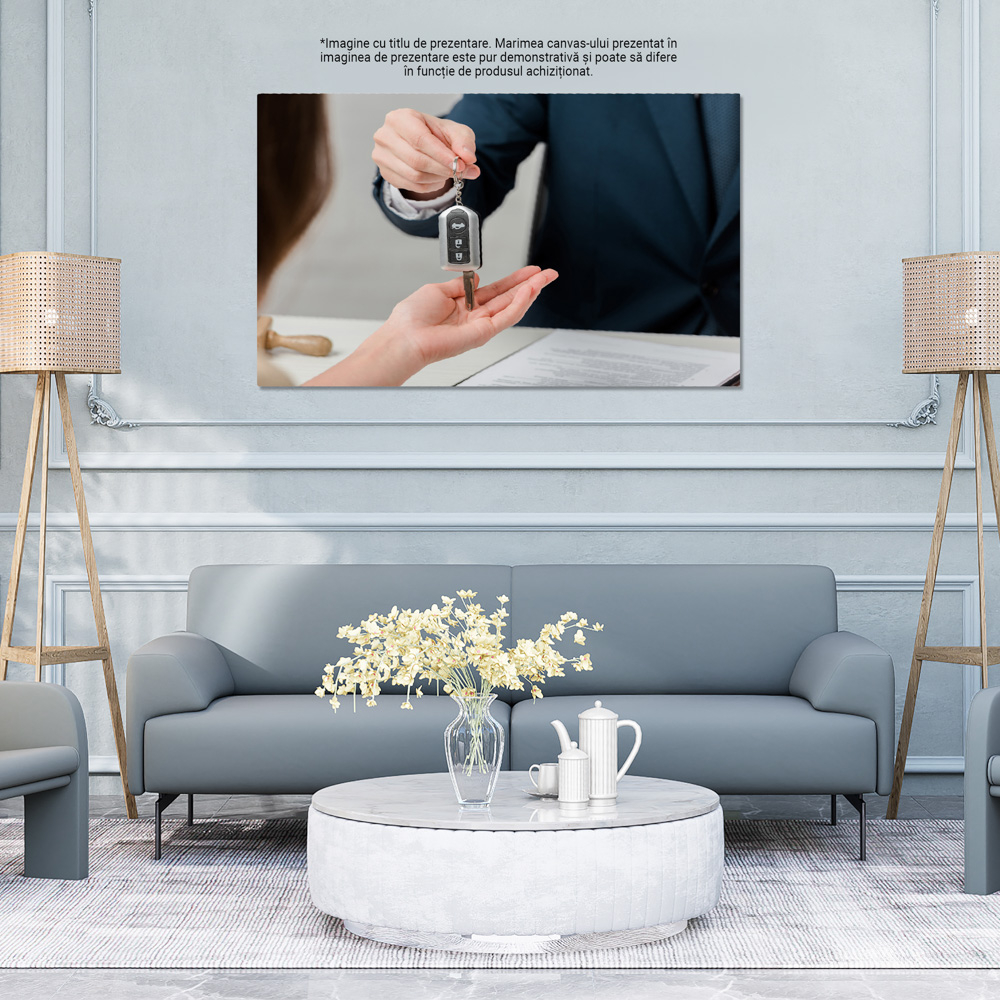 Tablou Canvas: Drumul catre propria casa - agent imobiliar, afaceri, credit, documentatie 70x50CM [4]