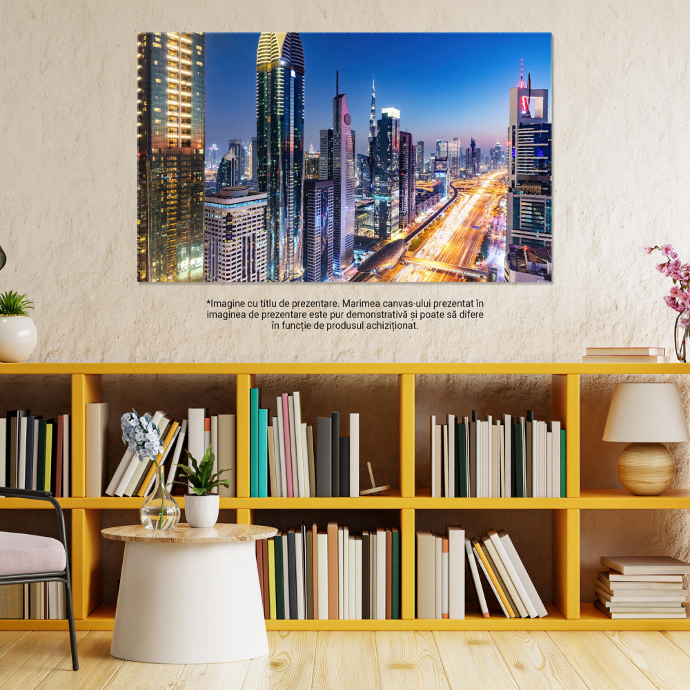 Tablou Canvas: Arhitectura Modernă și Skyline-ul Dubaiului, Marime 40x25CM [4]