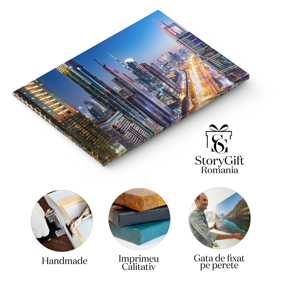 Tablou Canvas: Arhitectura Modernă și Skyline-ul Dubaiului, Marime 40x25CM [2]