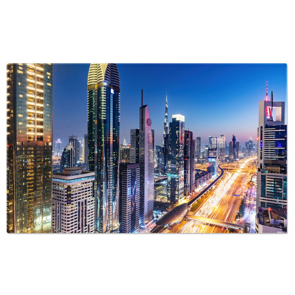 Tablou Canvas: Arhitectura Modernă și Skyline-ul Dubaiului, Marime 40x25CM [1]