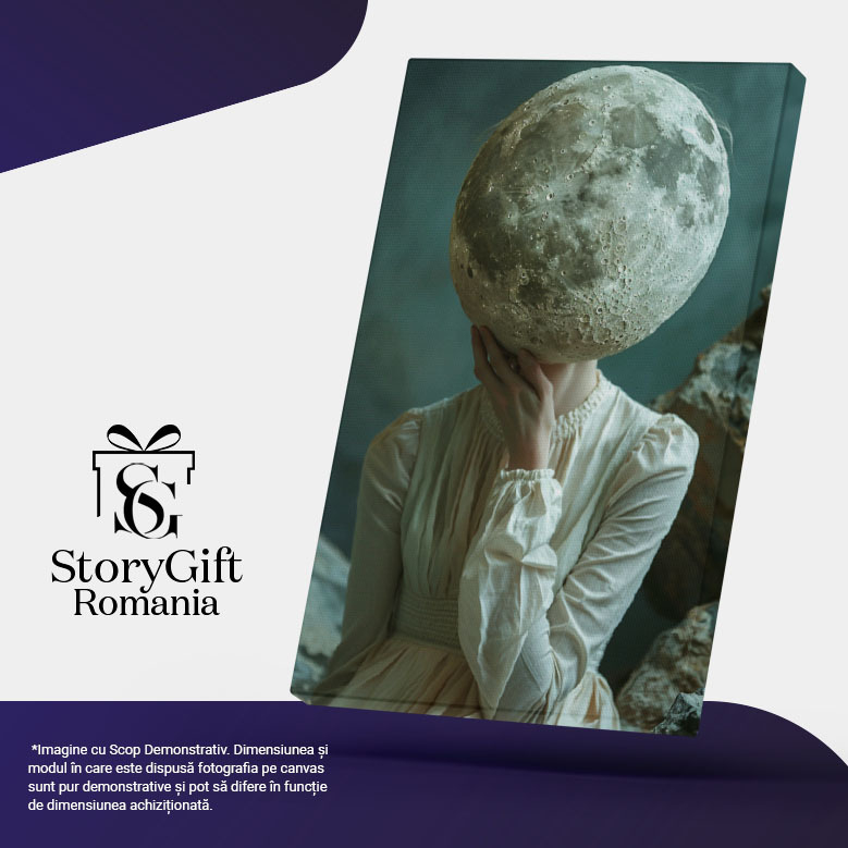 Tablou Canvas Eco Geologic Femeia Invită la Explorarea Profunzimilor Nevăzute ale Pământului , Pictura Digitala 40x25CM [5]