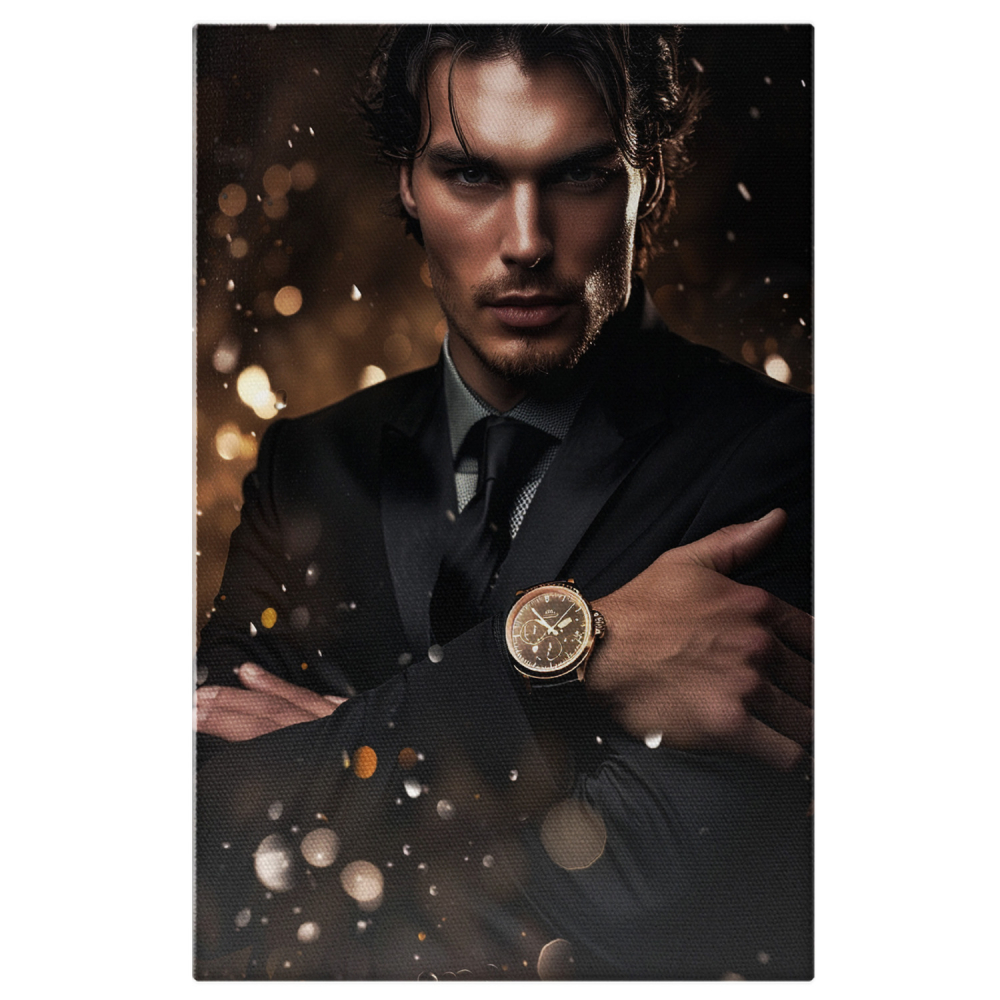 Bărbat Elegant cu Privire Seducătoare – Pictură Digitală cu Detalii Rafinament, Marime 40x25CM [1]