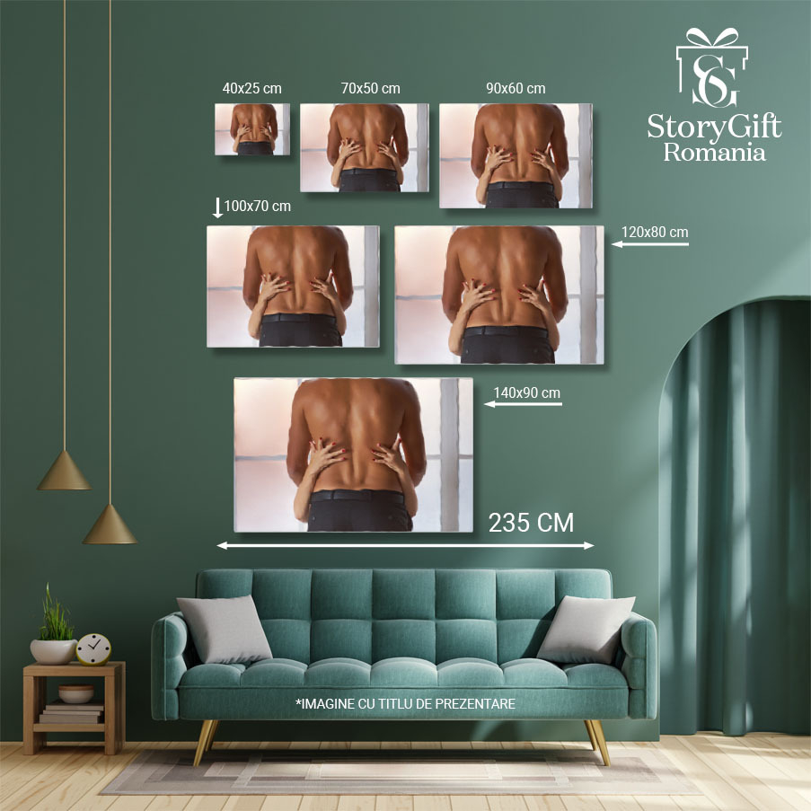 Tablou Canvas - Embratisare Patima: Cuplu indragostit 40x25CM [5]