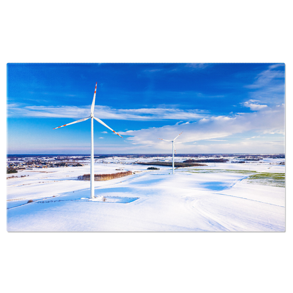 Tablou Canvas Energie din Vânt: Parcul Eolian Aerial pentru un Viitor Verde, Marime 40x25CM [1]