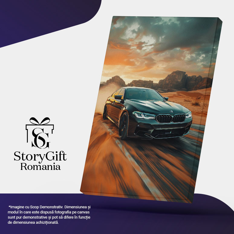 Tablou Canvas Escapada Prin Marele Canion din Ținutul Îndepărtat al Mașinii BMW , Pictura Digitala 40x25CM [5]