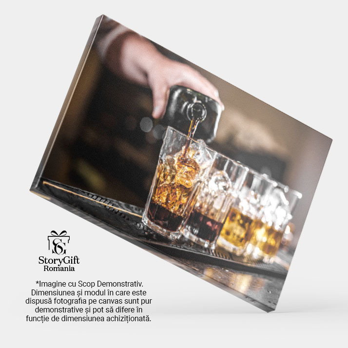 Tablou Canvas - Esenta Bauturii: Turnat, Mixologie, Arome Alcoolice 40x25CM [4]