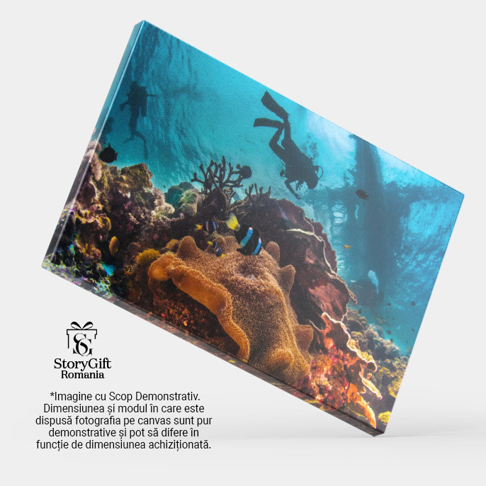 Tablou Canvas - Explorare Subacvatica: Viata Marina a Recifului de Corali 40x25CM [4]