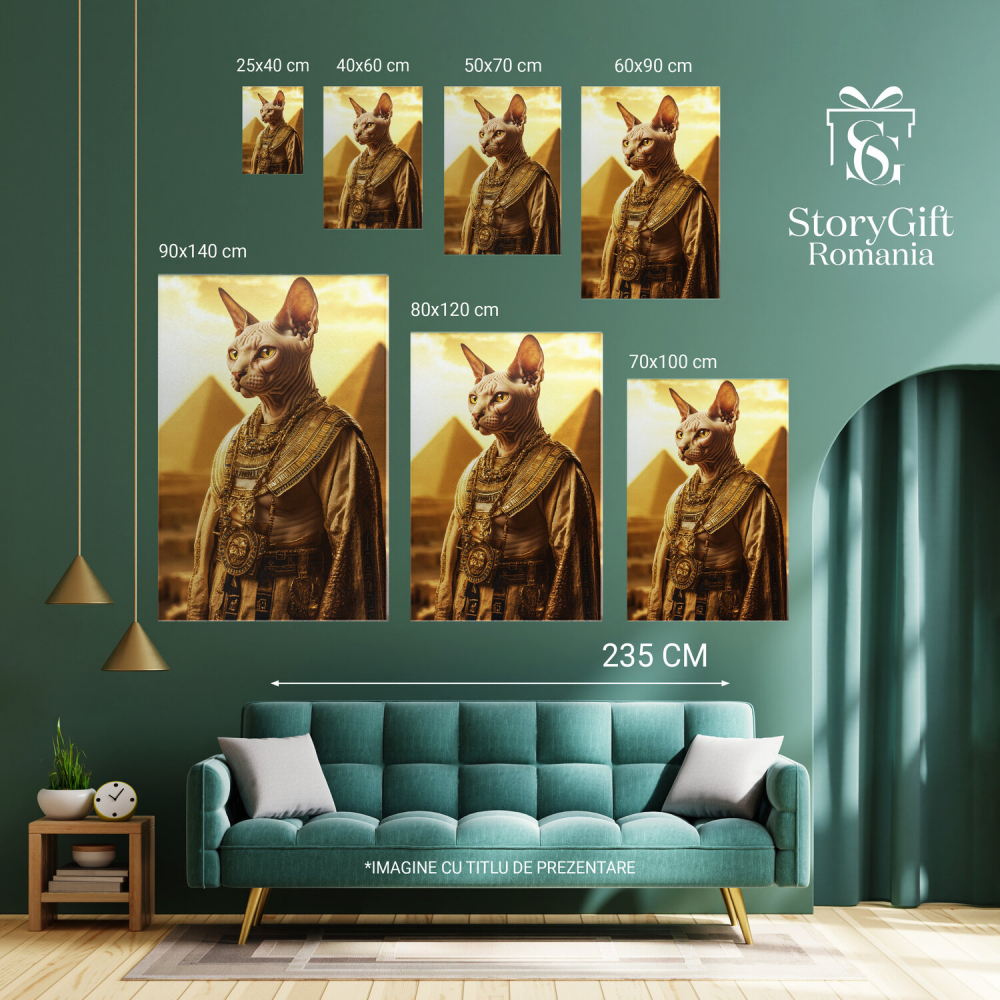 Tablou Canvas Personalizat - Animal Faraon cu Piramide și Aur





Marime 70x50CM [6]