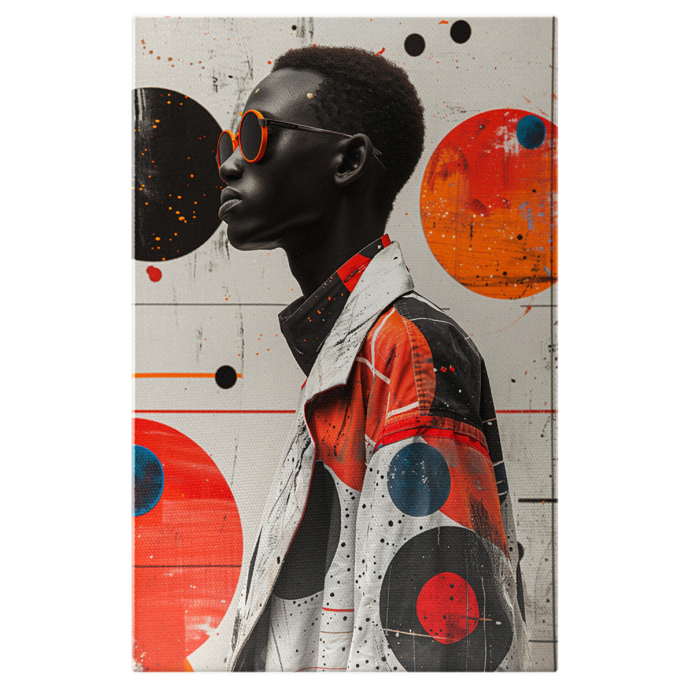 Tablou Canvas Fascinantul Bărbat cu Ochelari Portocalii, Marime 40x25CM [1]