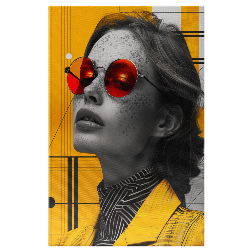 Tablou Canvas Fata cu Părul Aranjat și Pistrui, Marime 40x25CM [1]