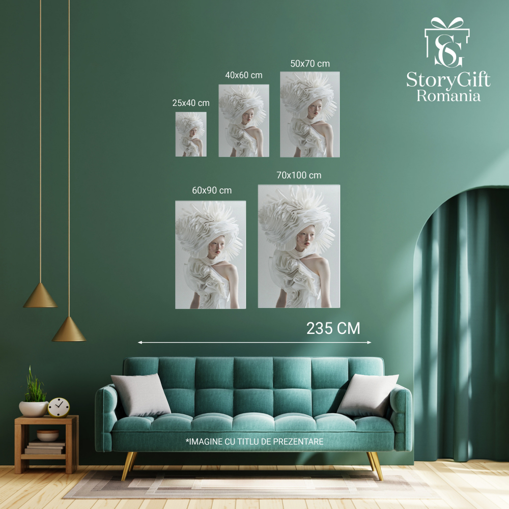 Fata cu Piele Albă și Chip Trist – Pictură Digitală, Marime 40x25CM [4]