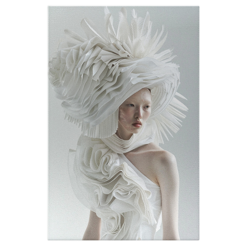 Fata cu Piele Albă și Chip Trist – Pictură Digitală, Marime 40x25CM [1]