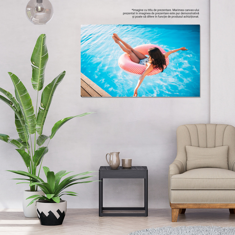 Distracție și Fericire la Piscină - Fata în Colac, Marime 40x25CM [3]