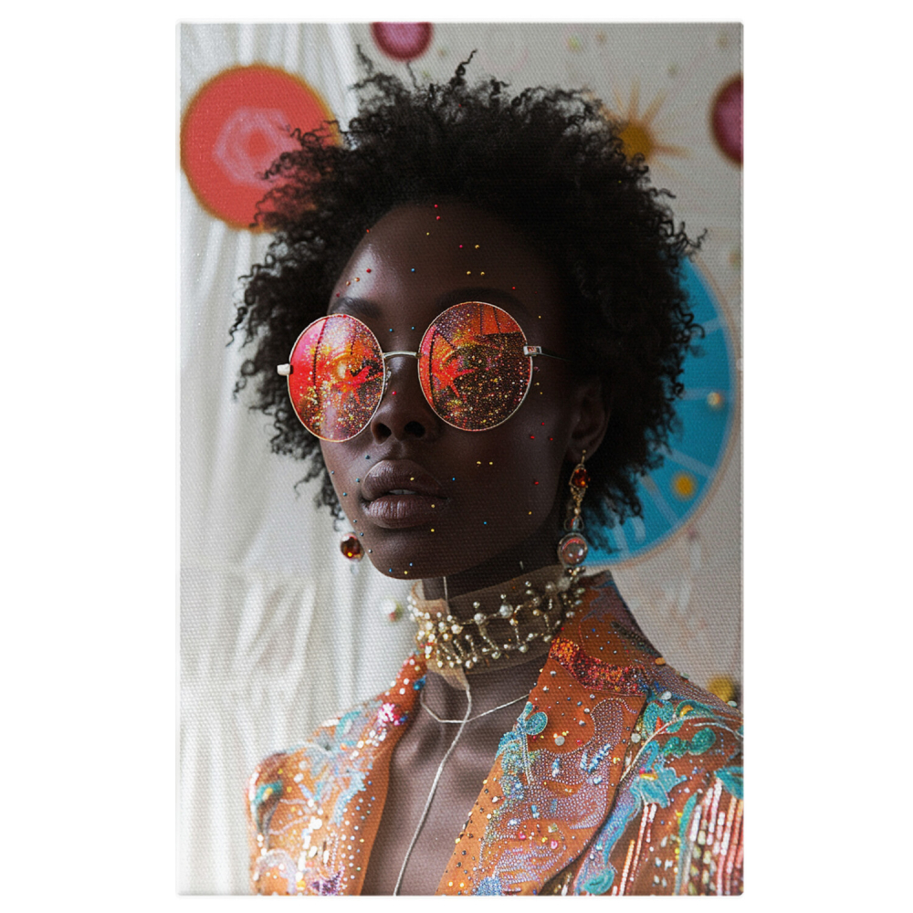 stil modern, decor elegant, portret feminin, artă contemporană, rafinament, fashionista, decor cu temă de modă, accesoriu de lux, Marime 40x25CM [1]