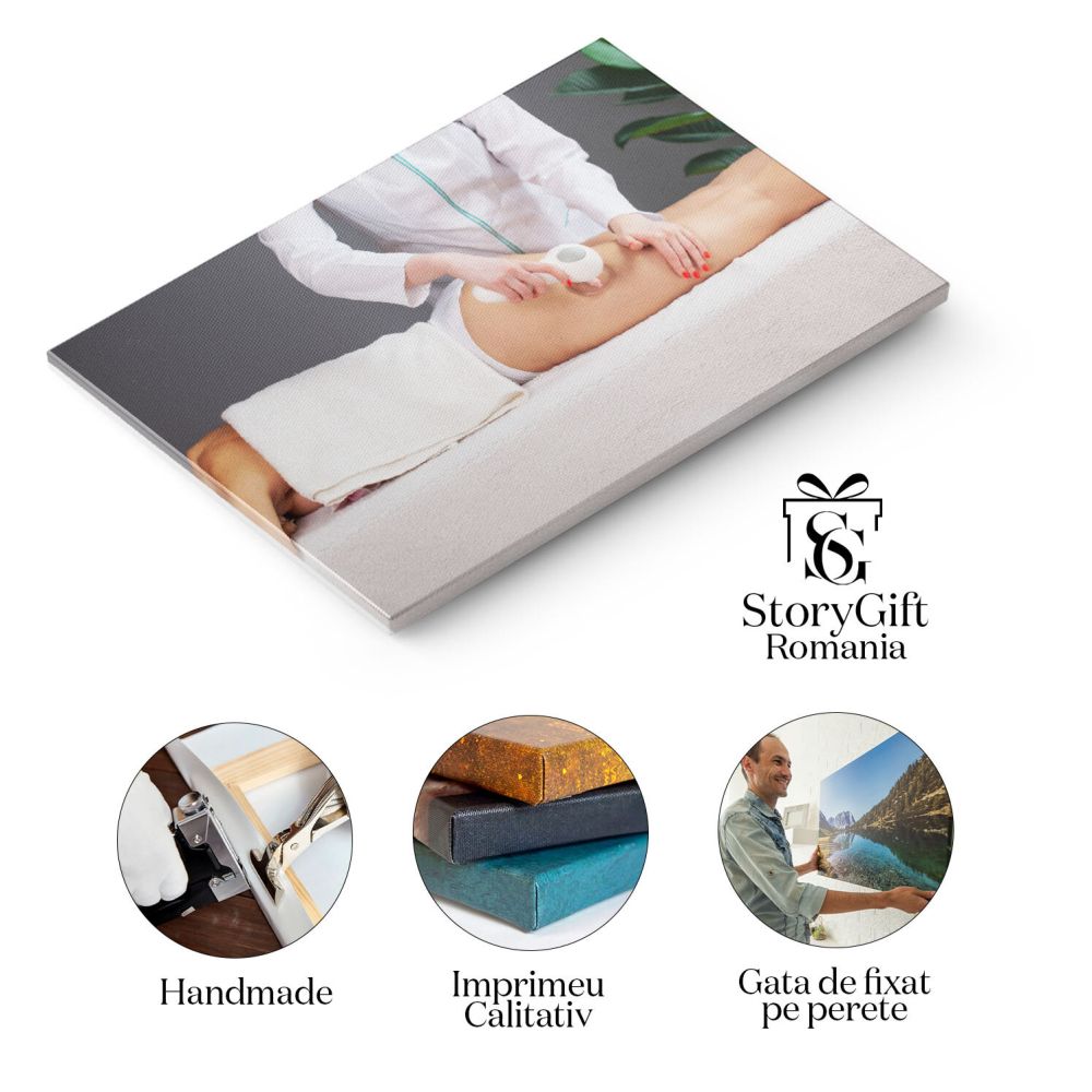 Tablou Canvas Femeie la Masaj Anticelulitic, tratament, frumusete, masaj, piele, profesional 5204 40x25CM [2]