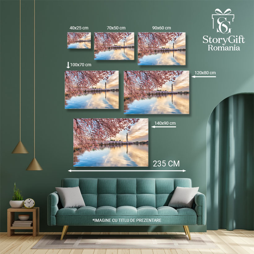 Tablou Canvas - Festivalul Cireselor in Washington, DC: Flori si Bucurie 40x25CM [5]