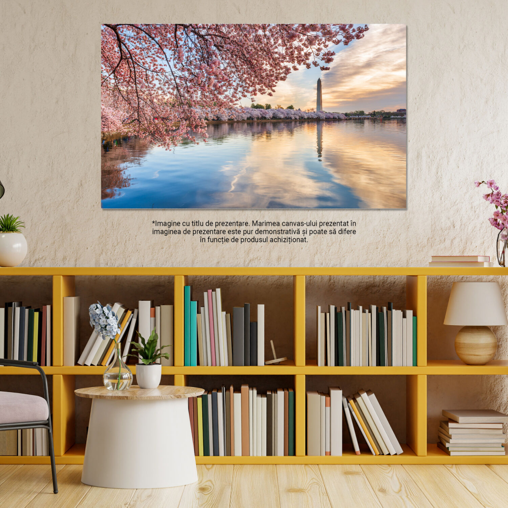 Tablou Canvas Festivalul Cireșelor în Washington, DC: Flori și Bucurie, Marime 40x25CM [3]