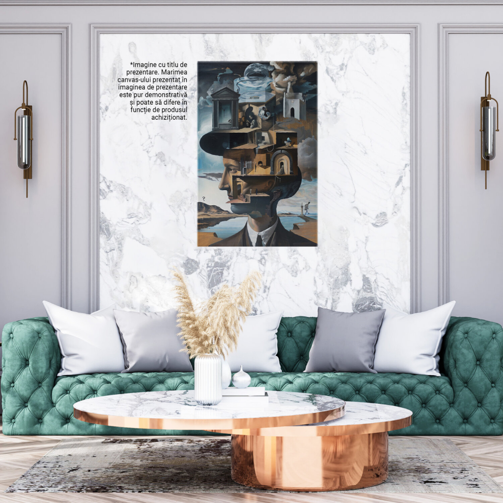 Figura Masculină în Costum cu Cravată – Pictură Digitală cu Temă de Amintiri, Marime 40x25CM [3]