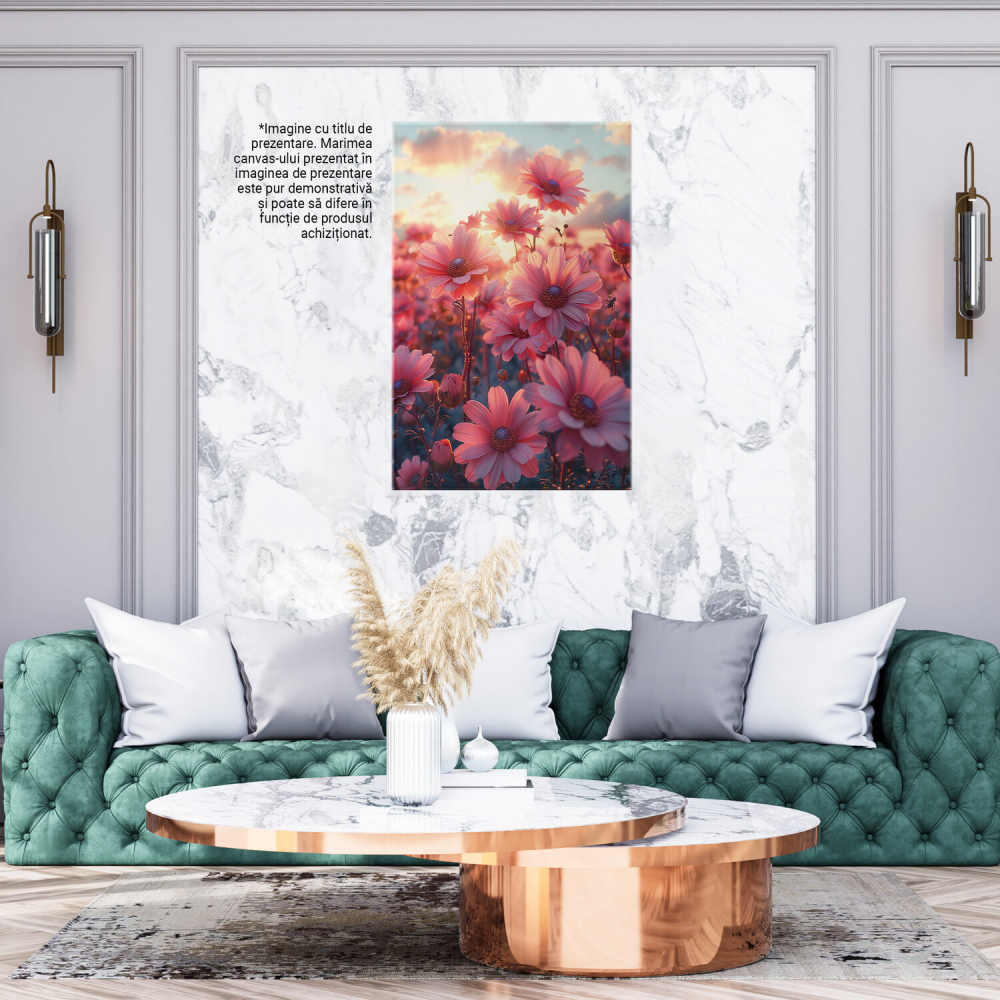 Leopard Elegant lângă Casă Veche cu Trandafiri - Pictură Digitală, Marime 40x25CM [3]