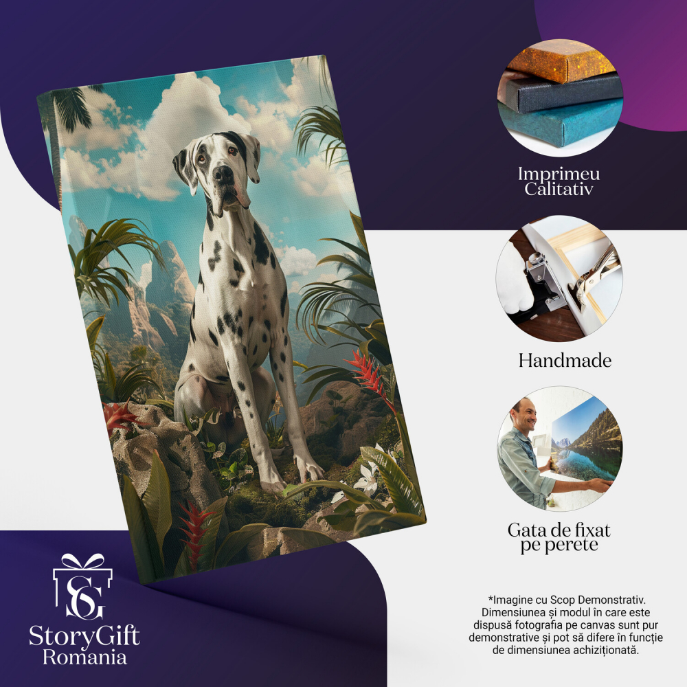 Forța Munților din Junglă - Dalmatian Admirând Vegetația, Marime 40x25CM [2]