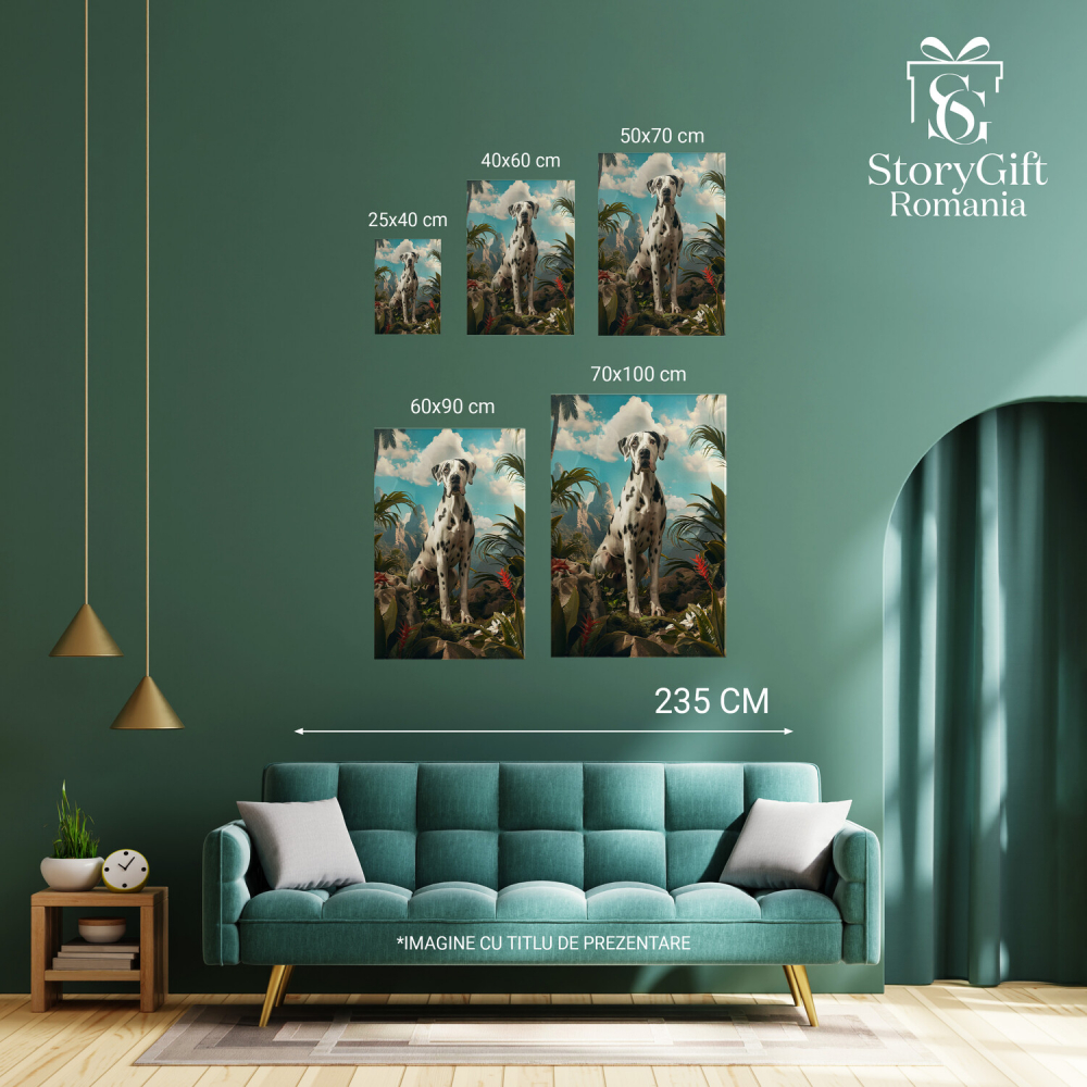 Forța Munților din Junglă - Dalmatian Admirând Vegetația, Marime 40x25CM [4]