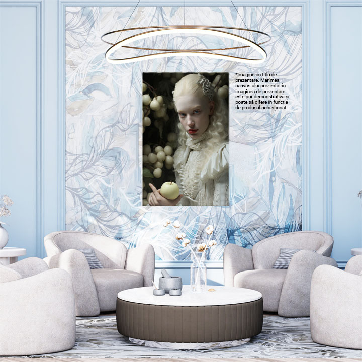 Tablou Canvas:  Fotografie cu o fata palida tinand un mar - rochie de epoca Pictura Digitala 40x25CM [2]