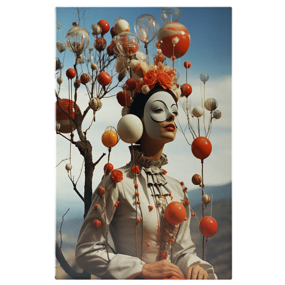 Tablou Canvas Femeie Îmbrăcată Elegant | Pictură Digitală Vestimentație de Epocă, Marime 40x25CM [1]