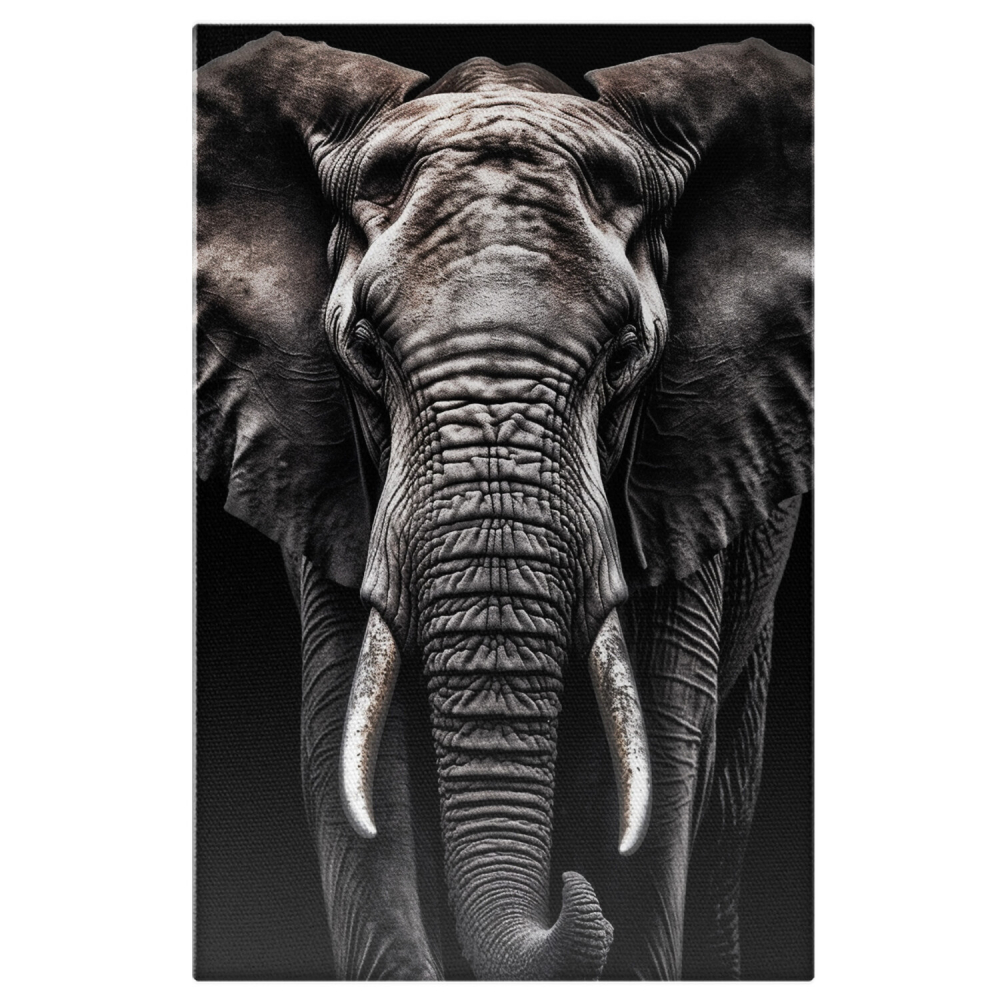 Dramatic Photograph of an Elephant - Emotive and Sad Digital Art, Marime 40x25CM [1]