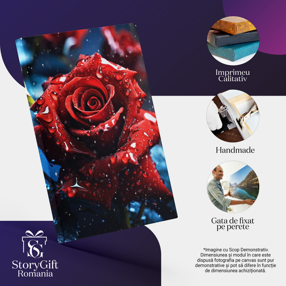 Tablou Canvas Copăcei Japonici Încercuiți de Apă | Pictură Digitală, Marime 40x25CM [2]