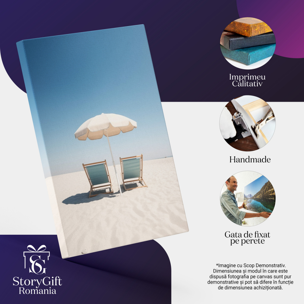 Tablou Canvas Relaxare pe Plajă | Fotografie Digitală de la Mare, Marime 40x25CM [2]