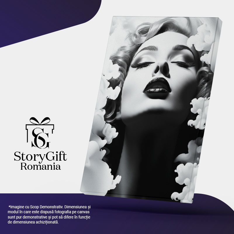 Tablou Canvas: Fotografie in stil vechi  Frumusete,  Alb-negru, Nor, Design grafic, Grafica, Monocrom, Pictura Digitala 40x25CM [5]
