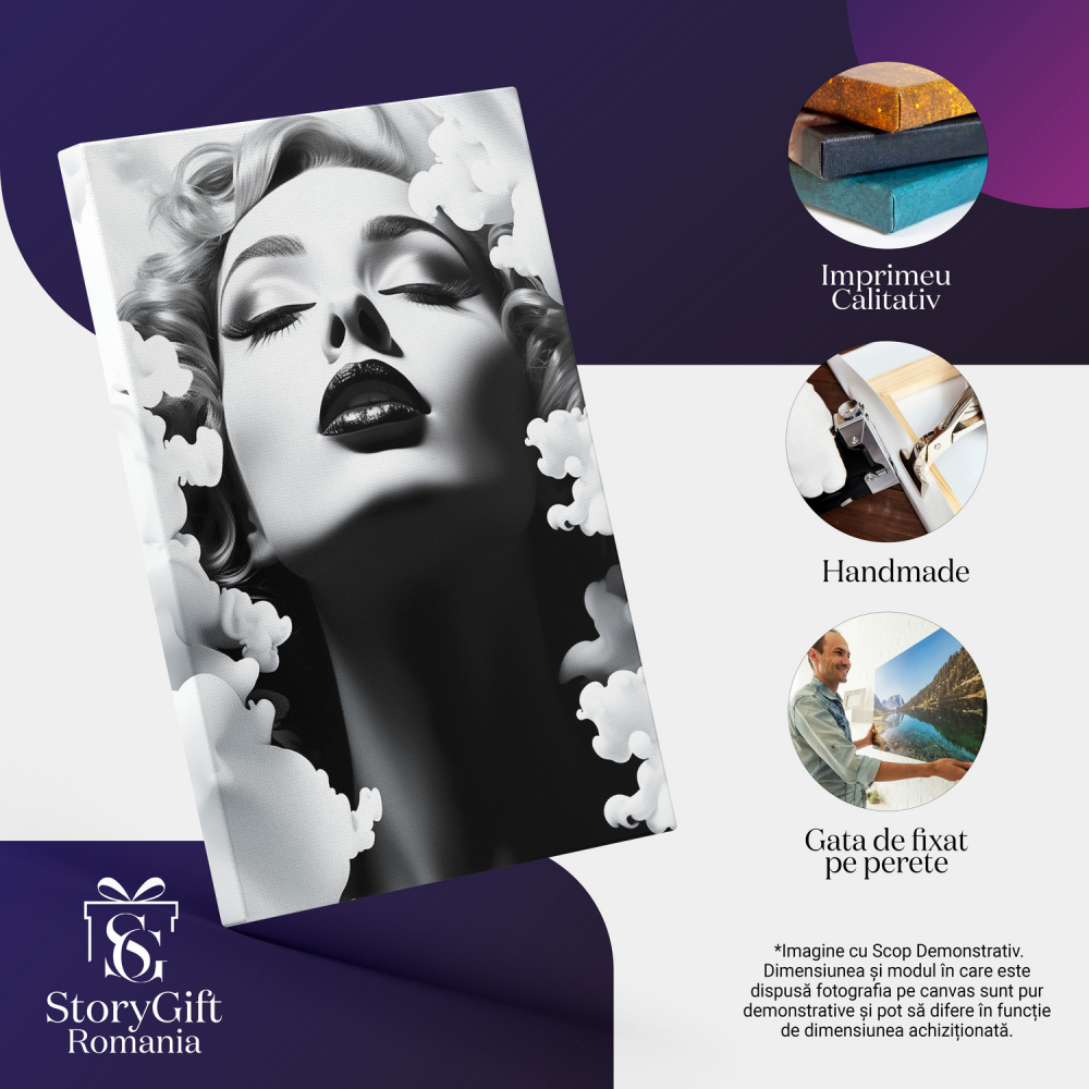 Tablou Canvas - Fotografie în Stil Vechi: Alb-Negru cu Design Grafic, Marime 40x25CM [2]