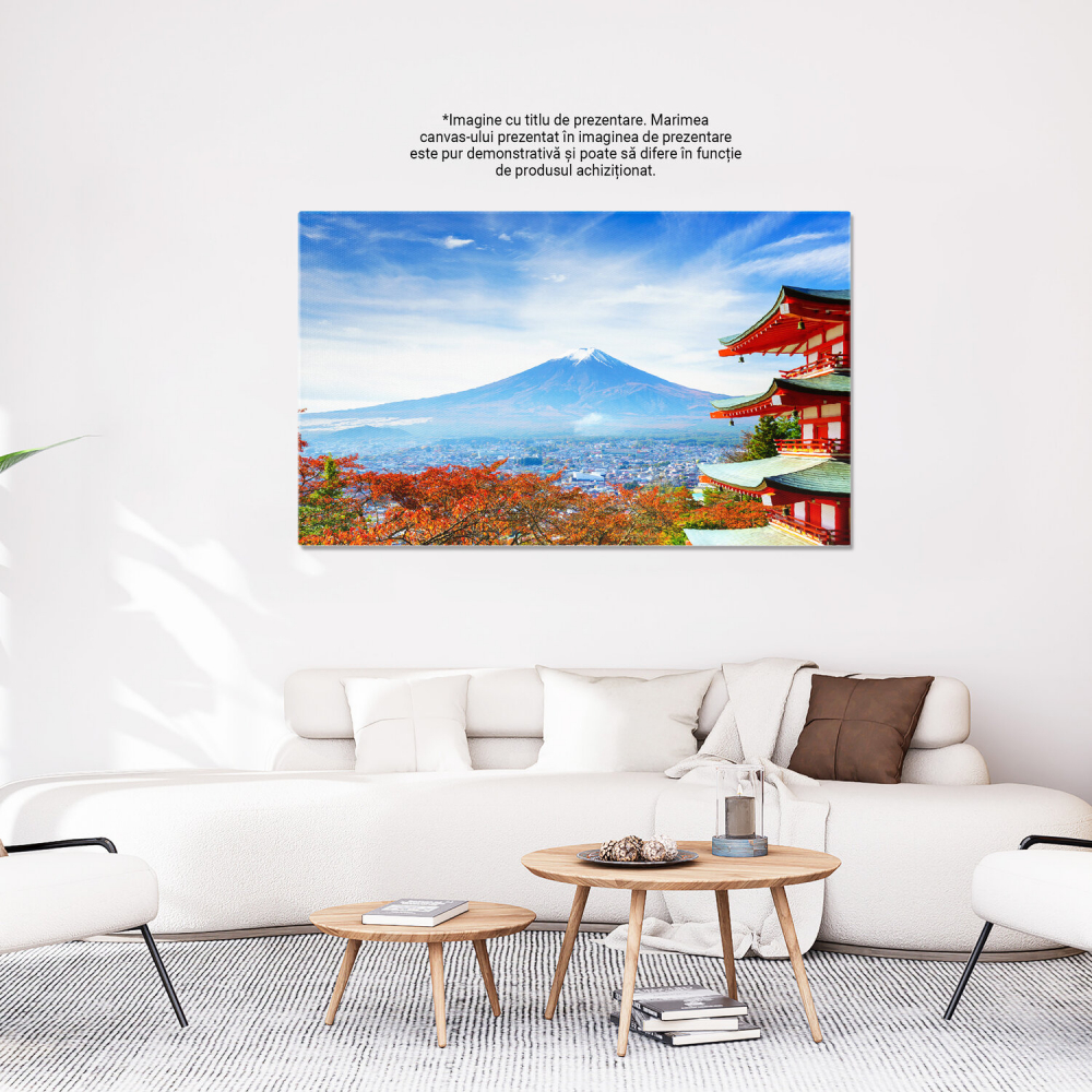 Tablou Canvas: Frumusețea Pagodei Arakura – Landmark din Fujiyoshida, Marime 40x25CM [3]