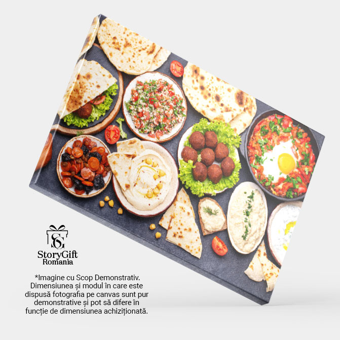 Tablou Canvas Gastronomie Evreiasca, Libaneza si Orientala in 2021 tabbouleh, tsimes si Shakshuka  arome si Bucurii Culinare 40x25CM [4]