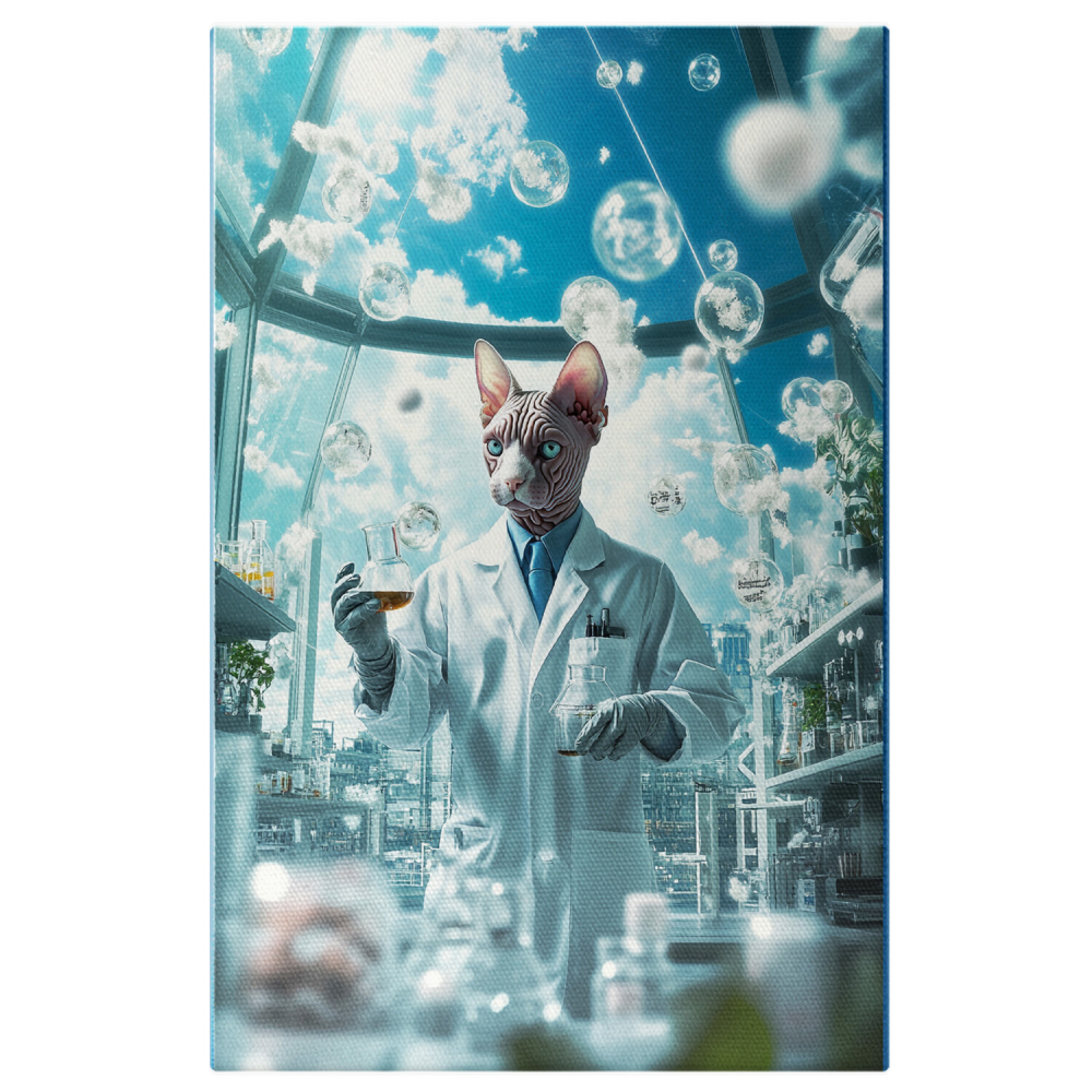 Tablou Canvas Personalizat Geniu În LaboratorMarime 40x25CM [1]