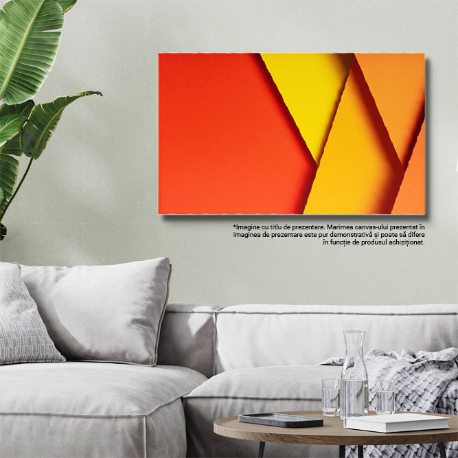 Tablou Canvas - Grafica vibranta, design in nuante calde, stil contemporan: color, pastel, art, collage 40x25CM [3]