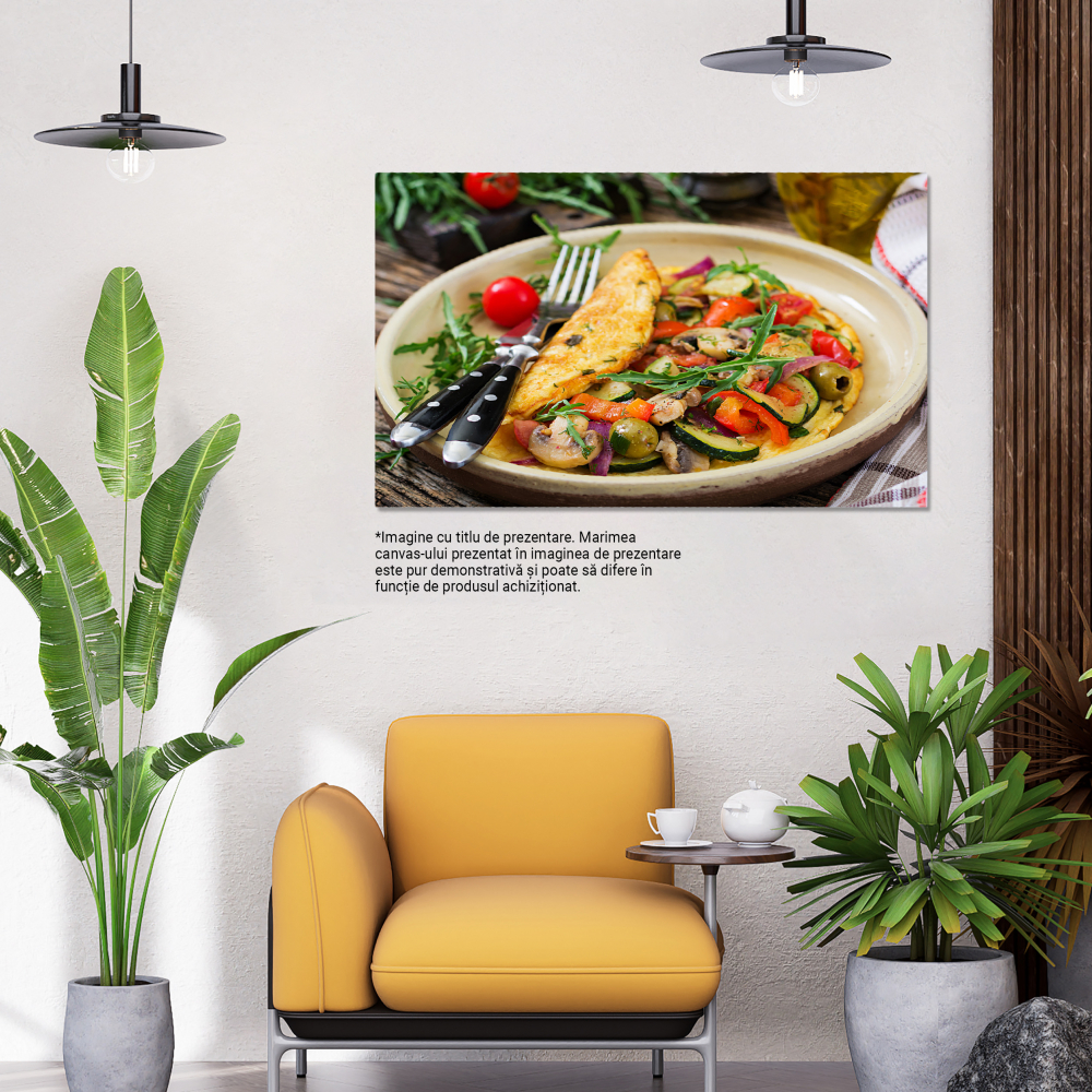 Tablou Canvas Gustare Sanatoasa - O placere culinara cu legume proaspete si oua 40x25CM [5]
