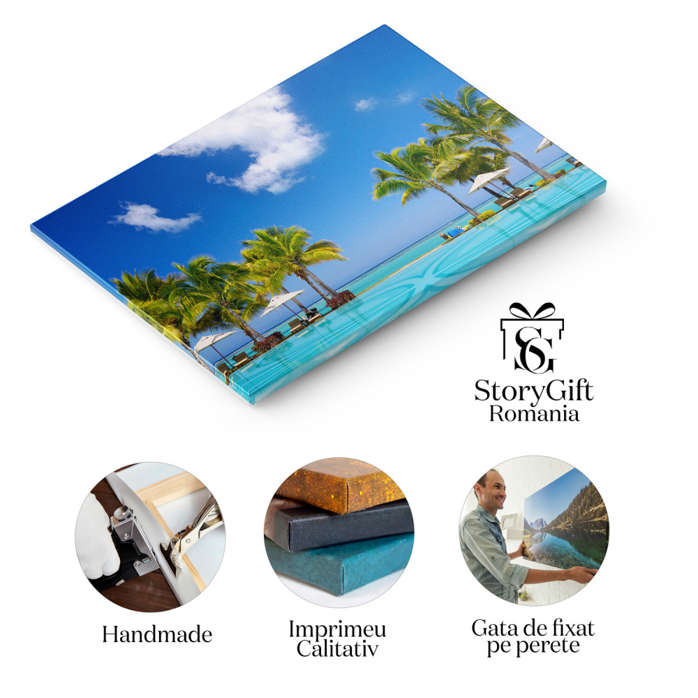 Hotelul Paradis pe Plaja Exotică - Lux și Frumusețe, Marime 40x25CM [2]