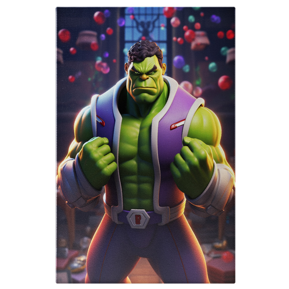 Hulk - Fiinta Verde cu Vesta Mov - Pictură Digitală, Marime 40x25CM [1]