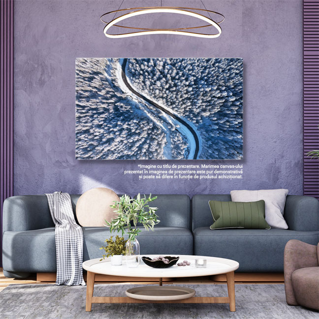 Tablou Canvas: Iarna de Sus - O Perspectiva Aeriana a Peisajului de Iarna 40x25CM [3]