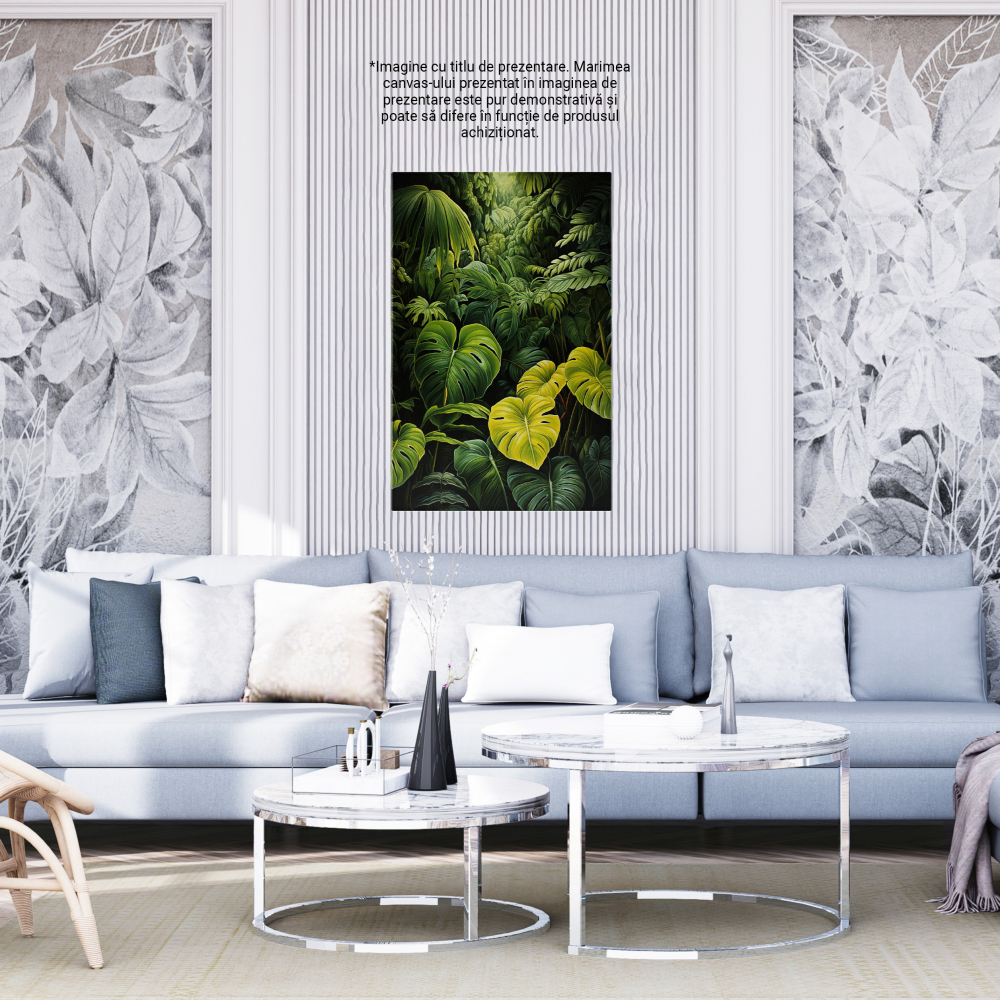 Tablou Canvas:  Ilustratie cu plantele din padure - vegetatie natura Pictura Digitala 40x25CM [4]