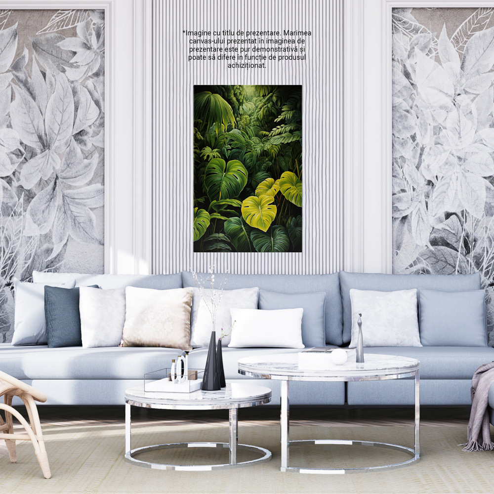 Tablou Canvas: Ilustratie cu plantele din padure - vegetatie natura Pictura Digitala 40x25CM [4]