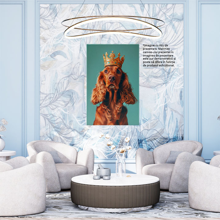 Tablou Canvas Imagine Simplistă a Setterului Irlandez un Câine de rasă Regală  , Pictura Digitala 40x25CM [2]