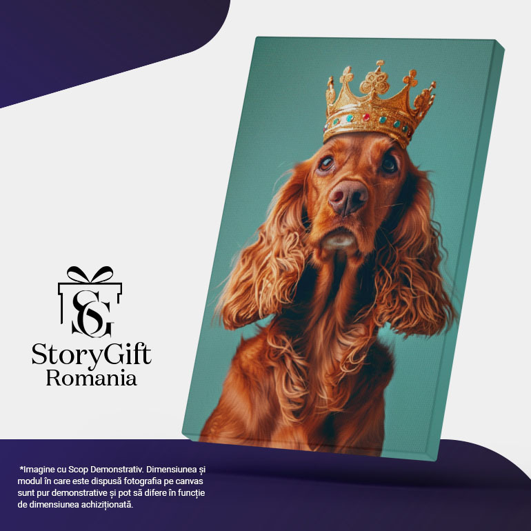 Tablou Canvas Imagine Simplistă a Setterului Irlandez un Câine de rasă Regală  , Pictura Digitala 40x25CM [5]