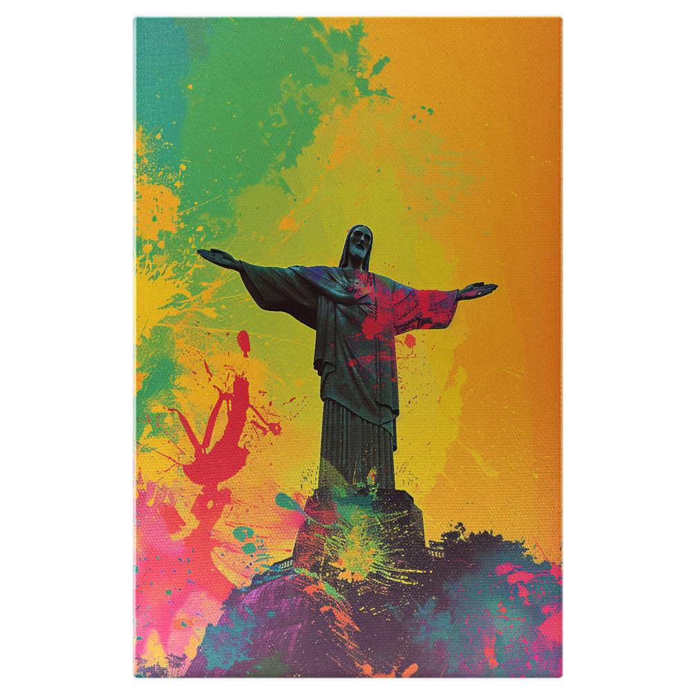 Îmbrățișarea Colosului - Prezența Enigmatică în Parcul Părăsit, Marime 40x25CM [1]