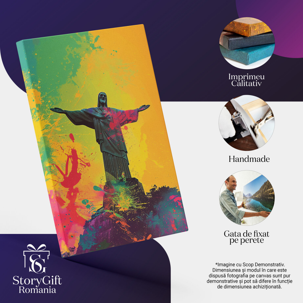 Îmbrățișarea Colosului - Prezența Enigmatică în Parcul Părăsit, Marime 40x25CM [2]