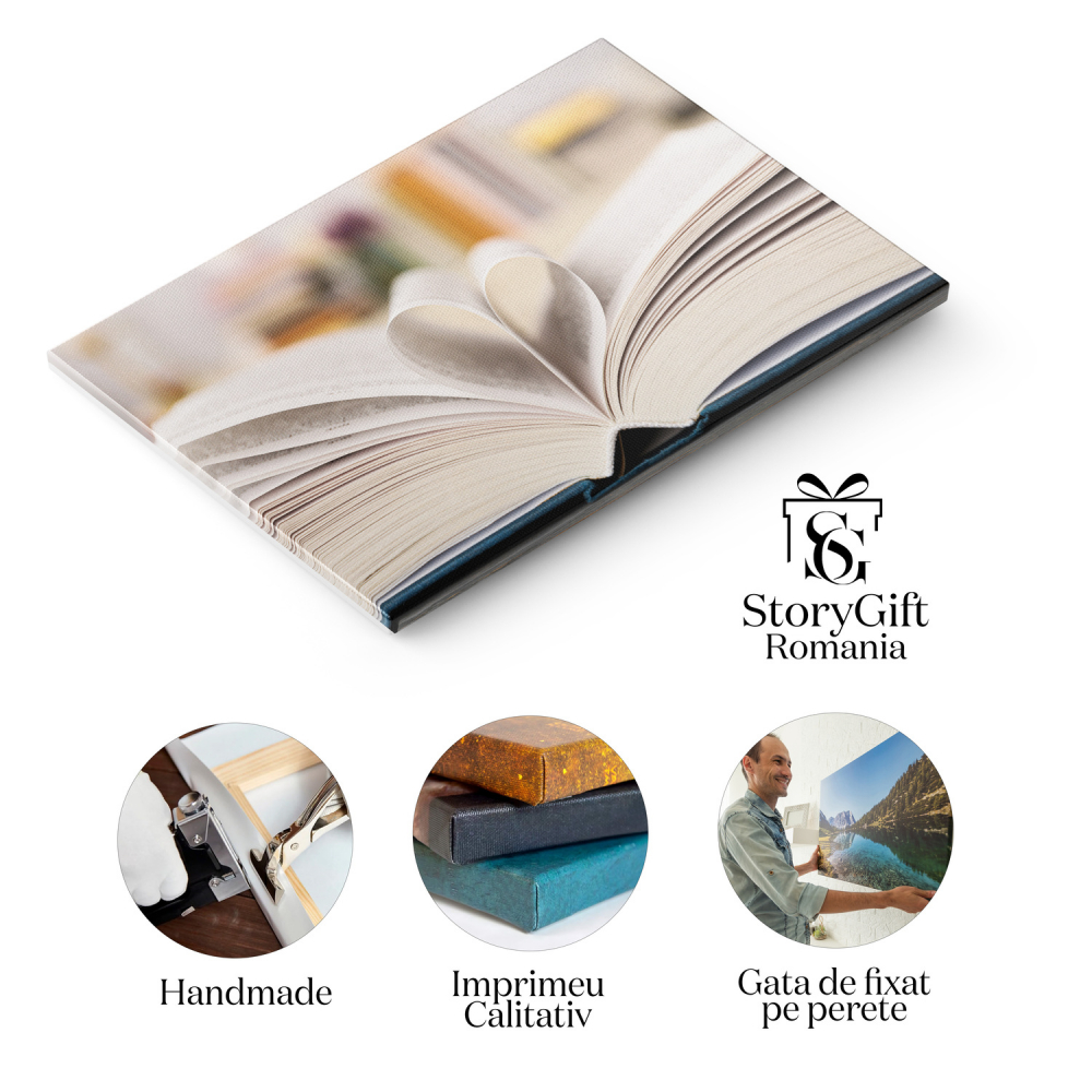 Tablou Canvas: Imaginație și Cunoaștere în Lumea Cărților, Marime 40x25CM [2]