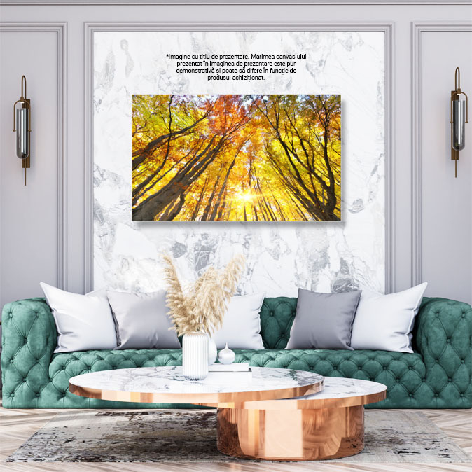 Tablou Canvas In padurea de toamna, frunze, peisaj natural, toamna 2518 40x25CM [3]