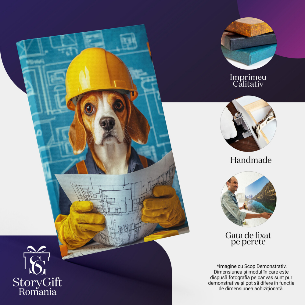 Tablou Canvas Personalizat Inginer De ConstrucțiiMarime 40x25CM [4]